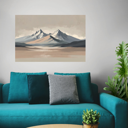 Stille Harmonie in Berglandschap Minimalisme poster