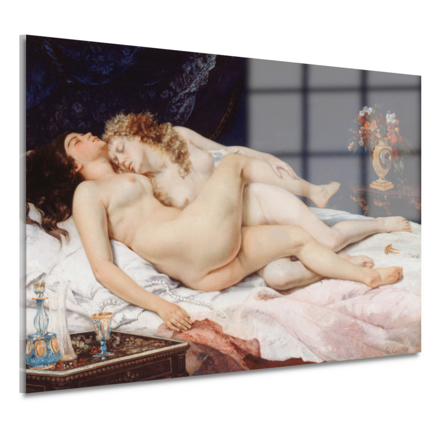 De slapers - Gustave Courbet acrylglas