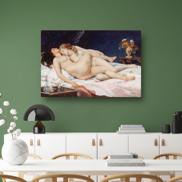 De slapers - Gustave Courbet poster