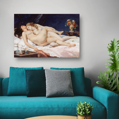 De slapers - Gustave Courbet poster