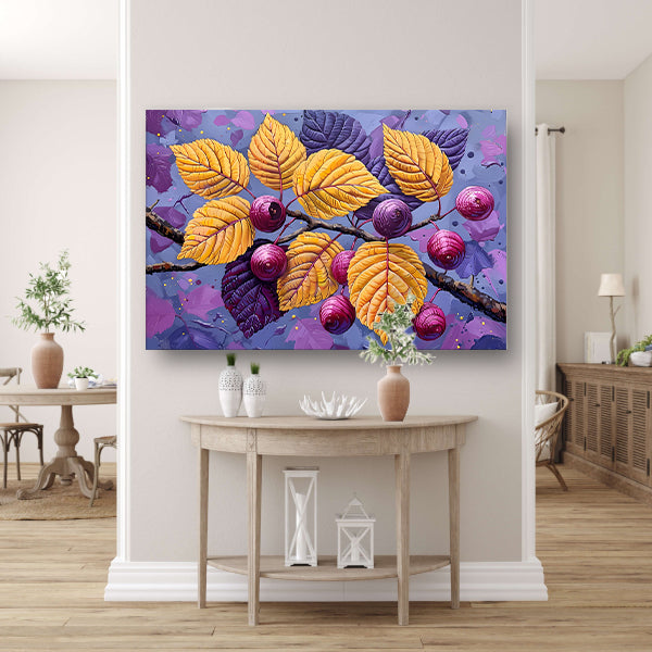 Stilleven met Bessen en Tak van Van Gogh canvas