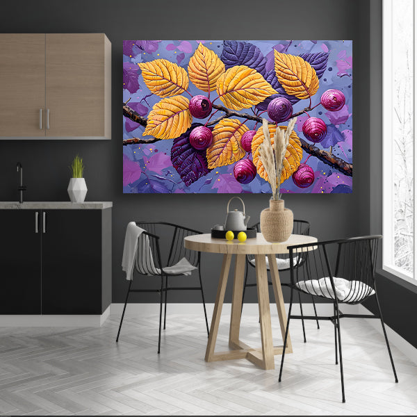 Stilleven met Bessen en Tak van Van Gogh canvas