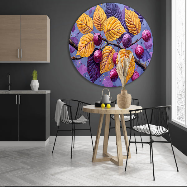 Stilleven met Bessen en Tak van Van Gogh forex muurcirkel