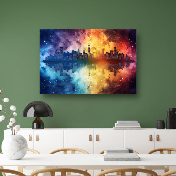 Abstract Stad Skyline acrylglas