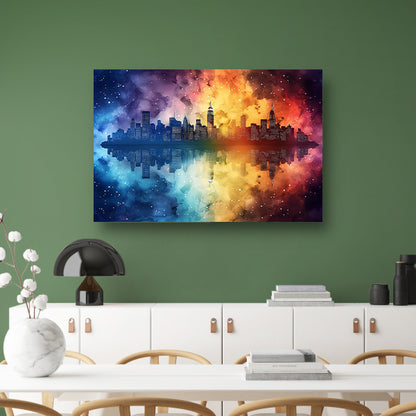 Abstract Stad Skyline acrylglas