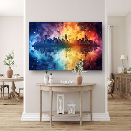 Abstract Stad Skyline acrylglas