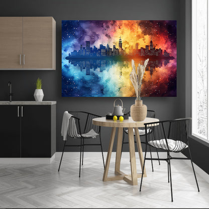 Abstract Stad Skyline acrylglas