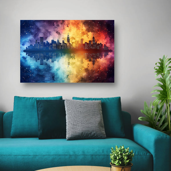 Abstract Stad Skyline acrylglas