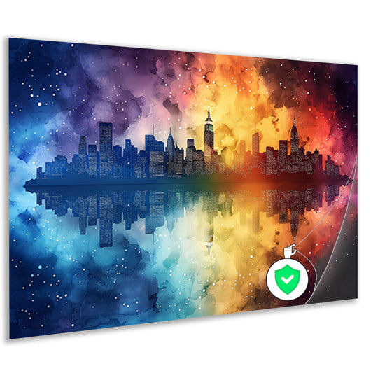Abstract Stad Skyline poster