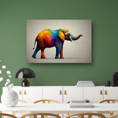 Abstracte veelkleurige olifant in moderne stijl poster