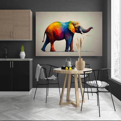 Abstracte veelkleurige olifant in moderne stijl poster