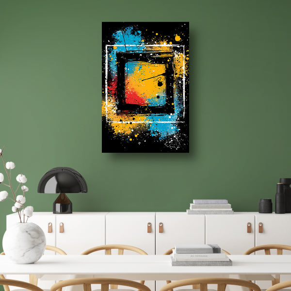 Abstract  met Kleurrijk Verfspatten poster