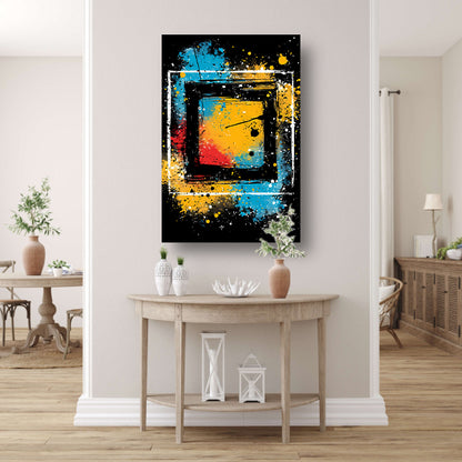 Abstract  met Kleurrijk Verfspatten poster