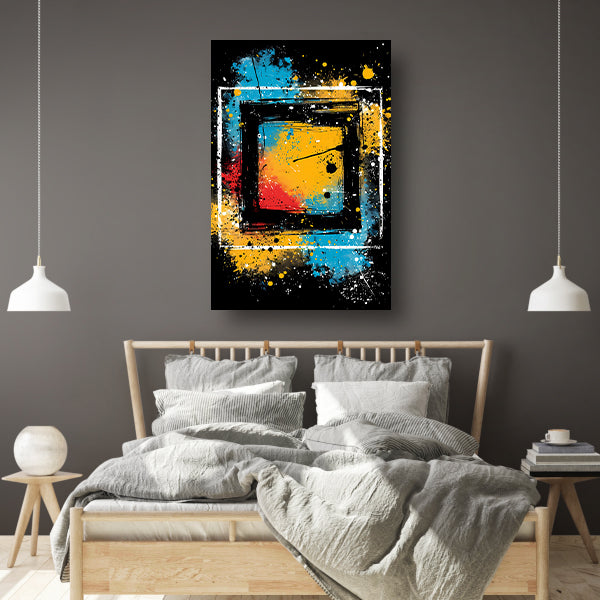 Abstract  met Kleurrijk Verfspatten poster