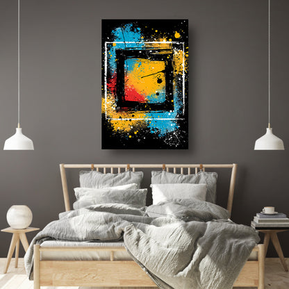 Abstract  met Kleurrijk Verfspatten poster