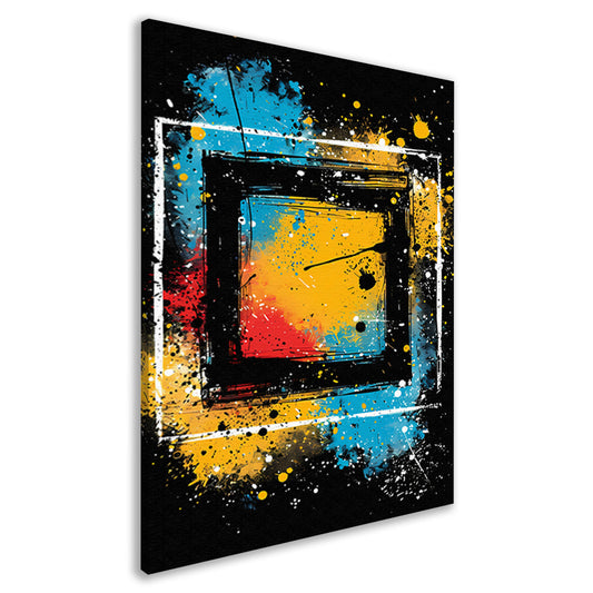 Abstract  met Kleurrijk Verfspatten canvas