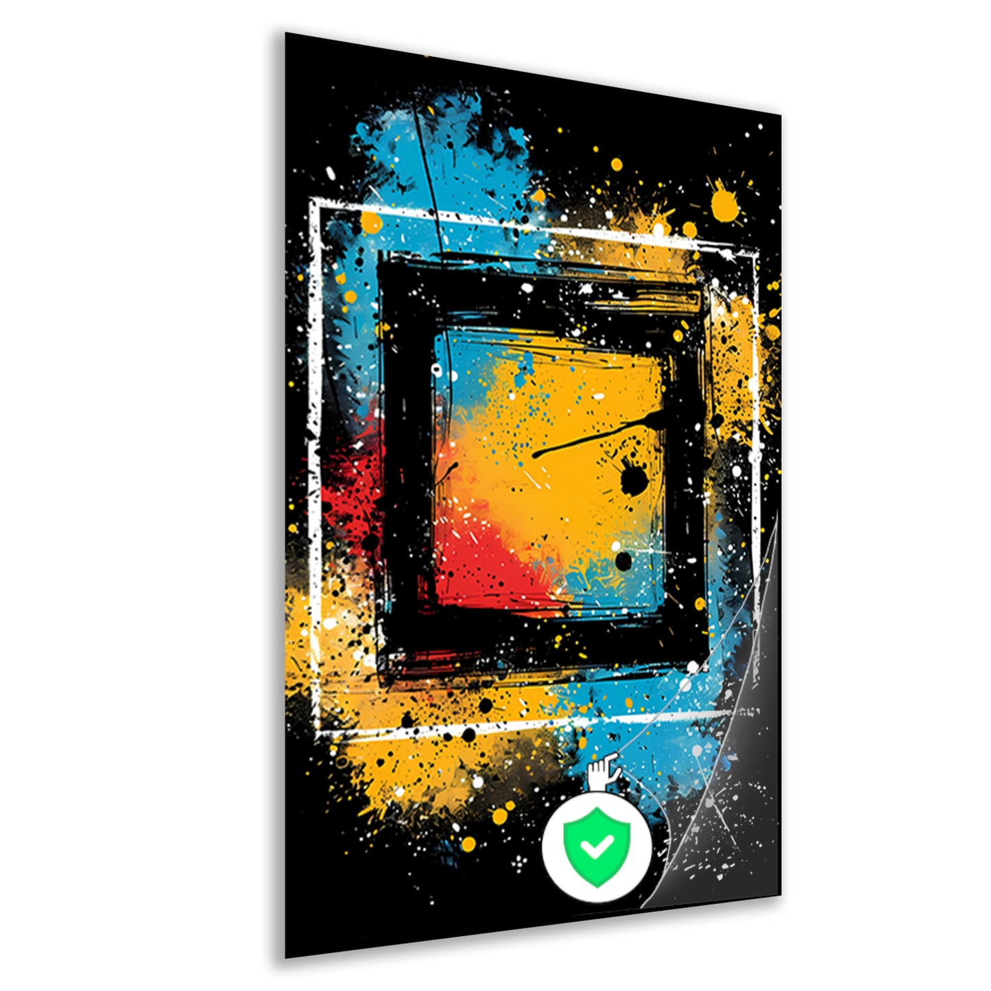 Abstract  met Kleurrijk Verfspatten poster