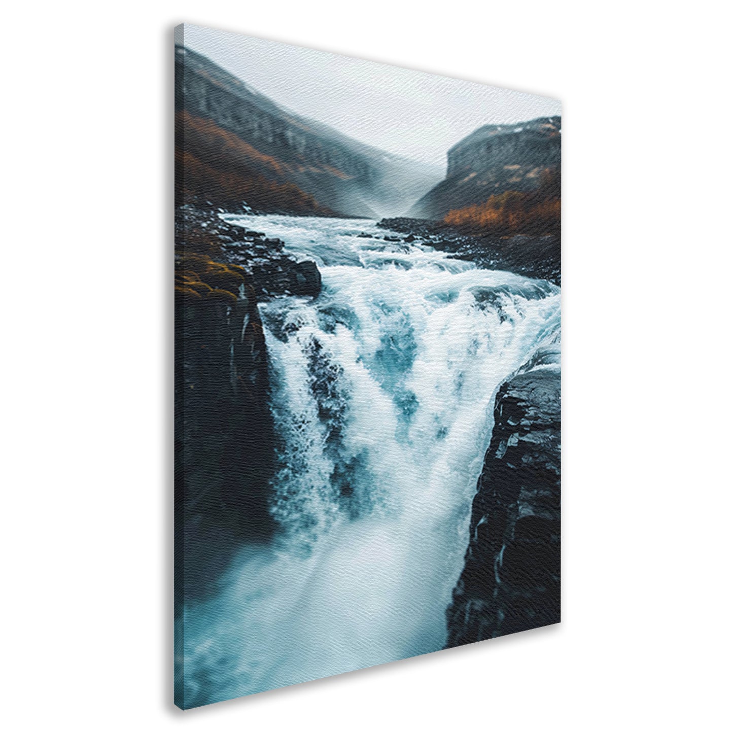 Krachtige Waterval in Ruige Natuur canvas