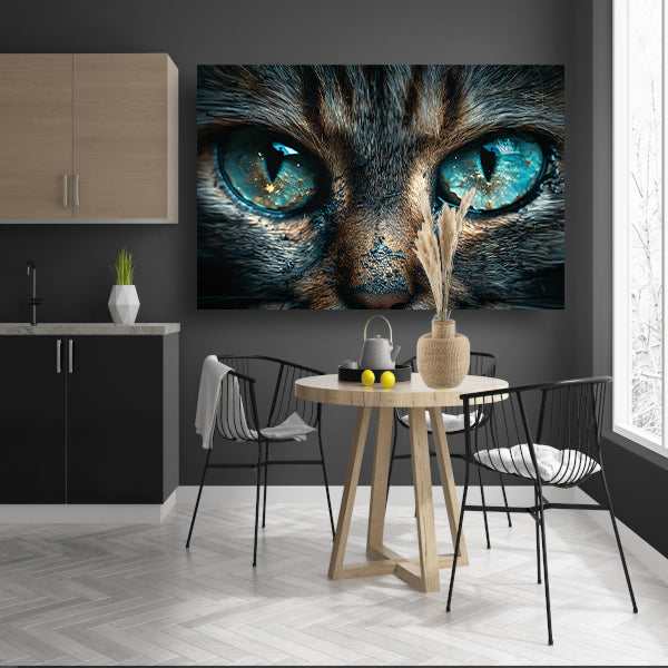 Betoverende kat met stralende blauwe ogen acrylglas