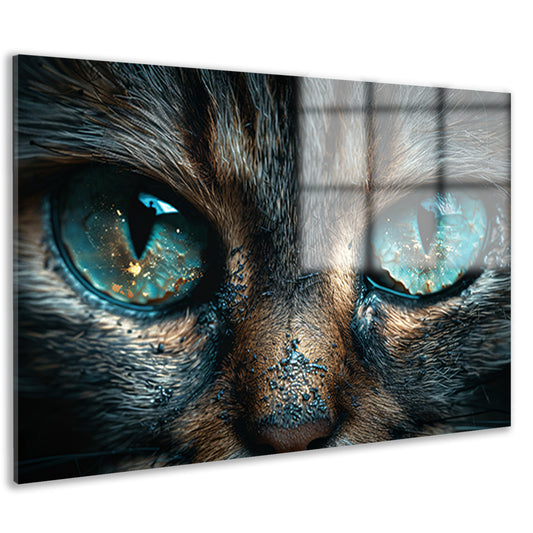 Betoverende kat met stralende blauwe ogen acrylglas