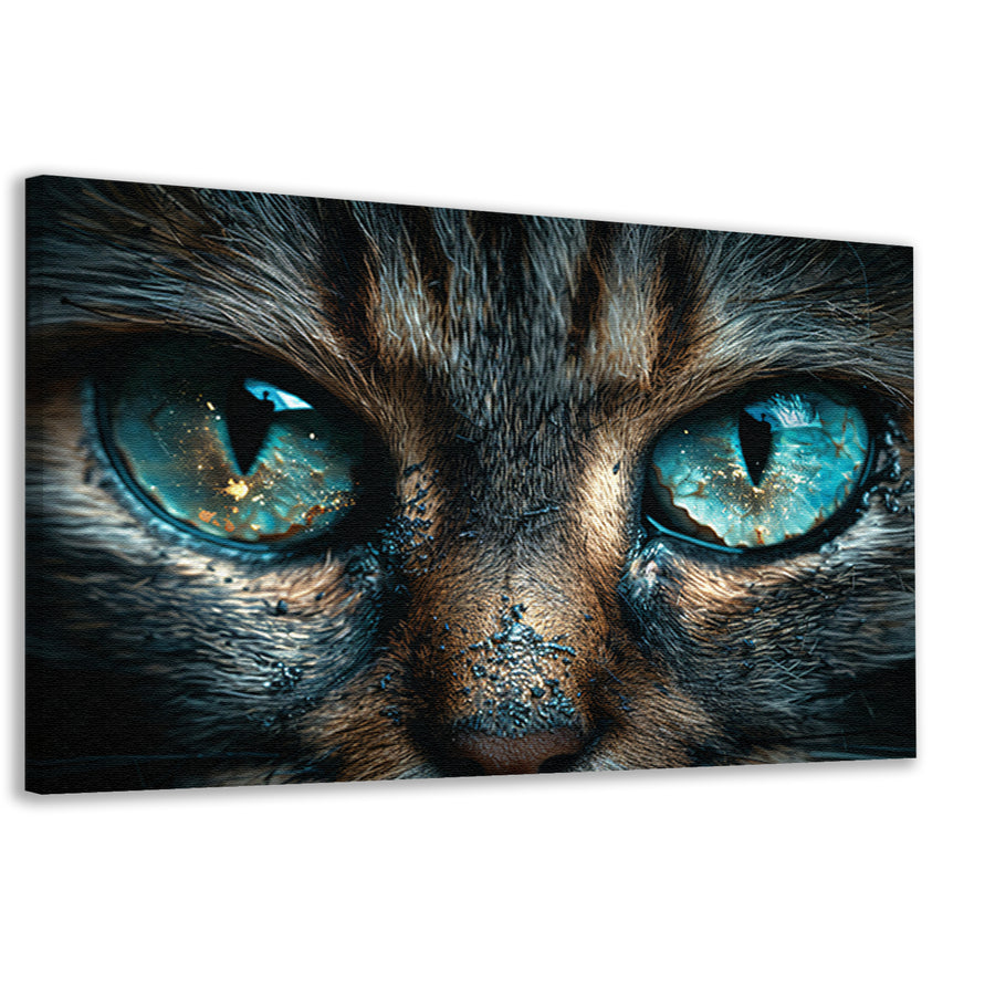 Betoverende kat met stralende blauwe ogen canvas