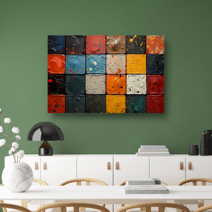 Minimalistisch kleurensymfonie canvas