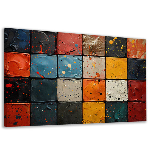 Minimalistisch kleurensymfonie canvas