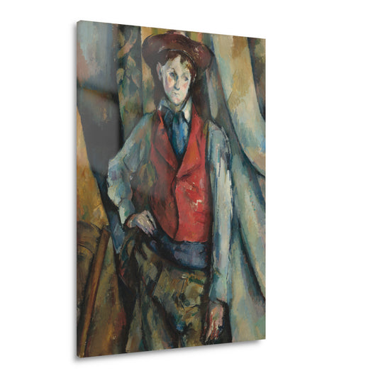 Jongen in een rood vest - Paul Cézanne Acrylglas