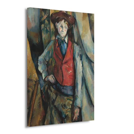 Jongen in een rood vest - Paul Cézanne canvas