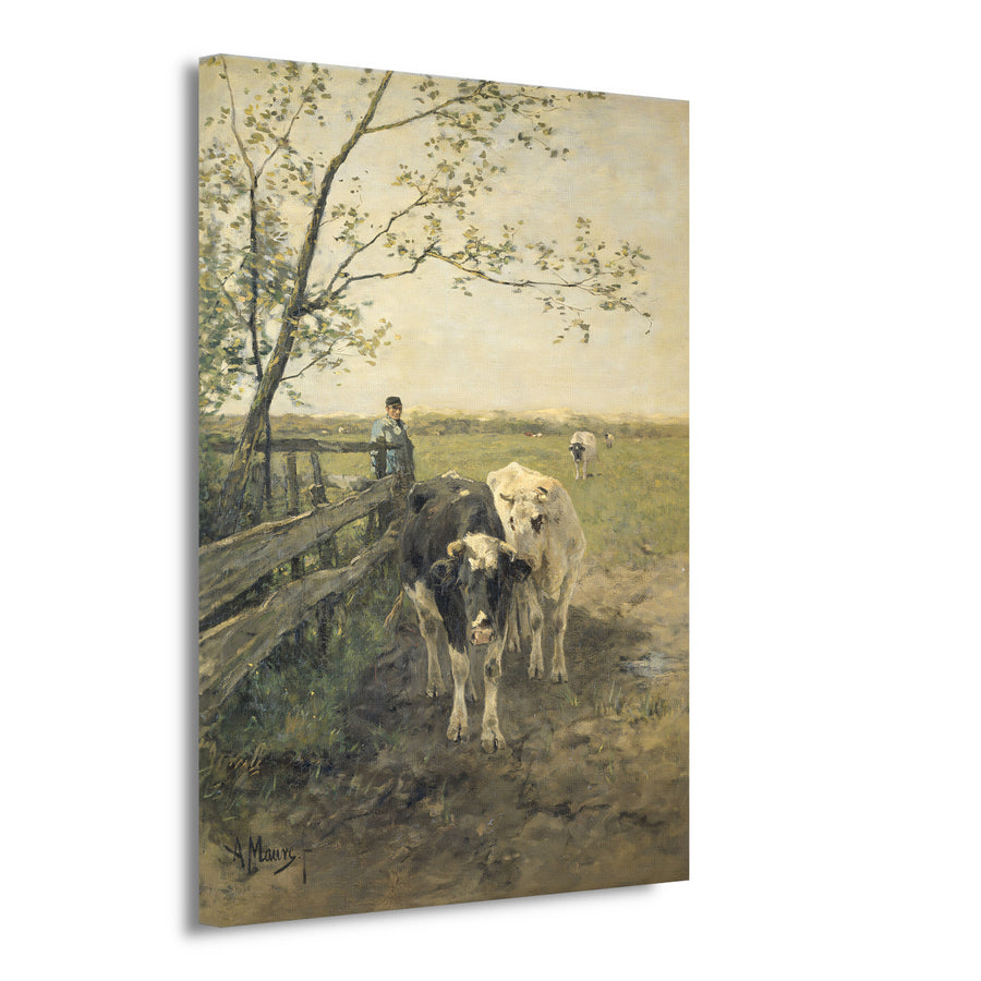 De Melkbocht - Anton Mauve canvas