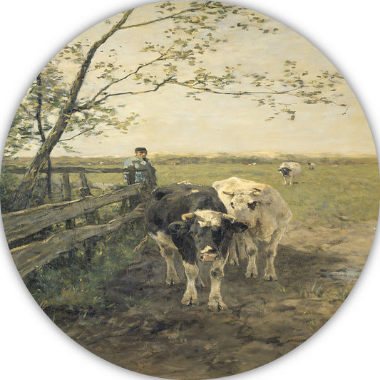 De Melkbocht - Anton Mauve aluminium muurcirkel