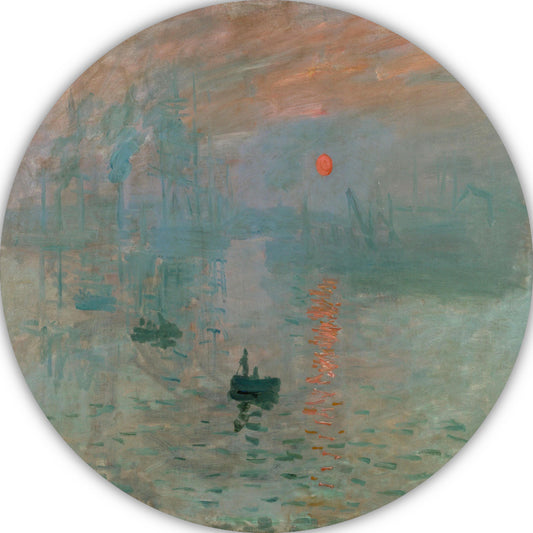 Impressie, zonsopkomst - Claude Monet aluminium muurcirkel