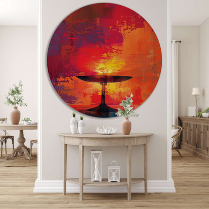 Abstract schaal met levendige kleuren forex muurcirkel