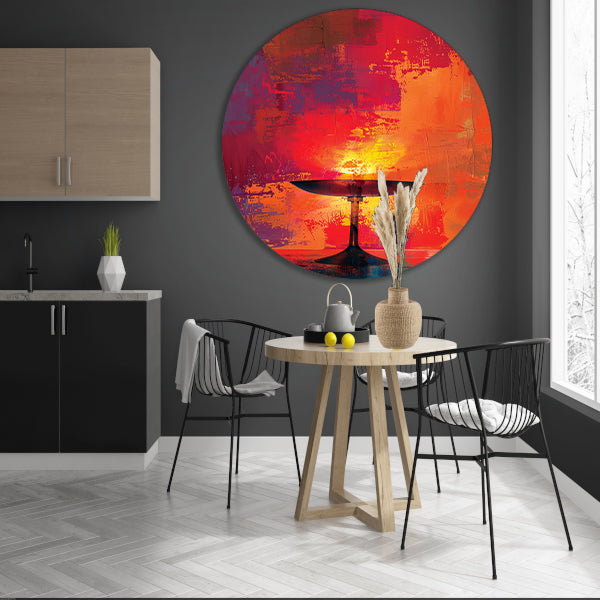Abstract schaal met levendige kleuren forex muurcirkel