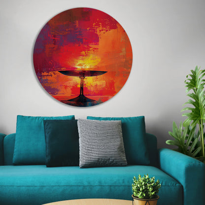Abstract schaal met levendige kleuren forex muurcirkel