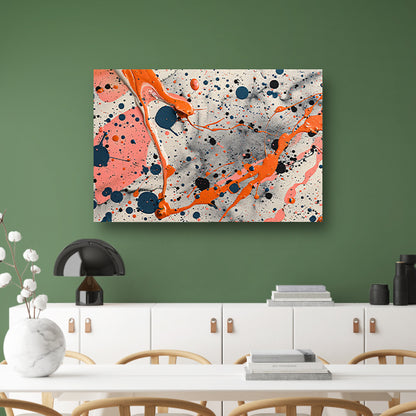Abstract lijnencompositie in primaire kleuren canvas met baklijst