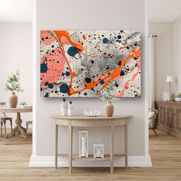 Abstract lijnencompositie in primaire kleuren canvas