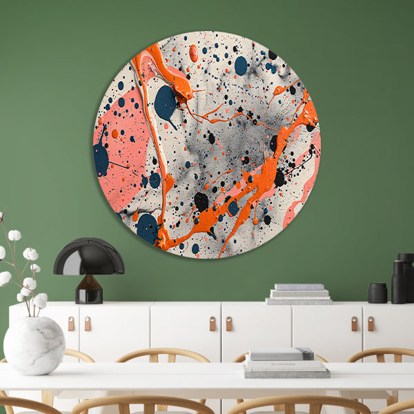 Abstract lijnencompositie in primaire kleuren forex muurcirkel