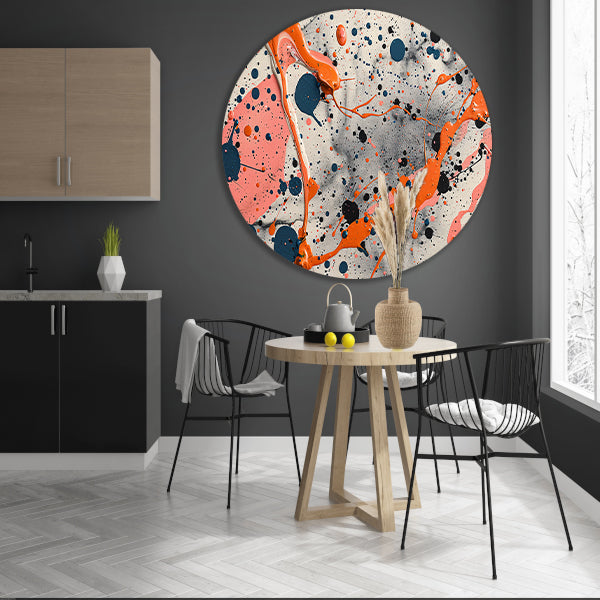 Abstract lijnencompositie in primaire kleuren forex muurcirkel