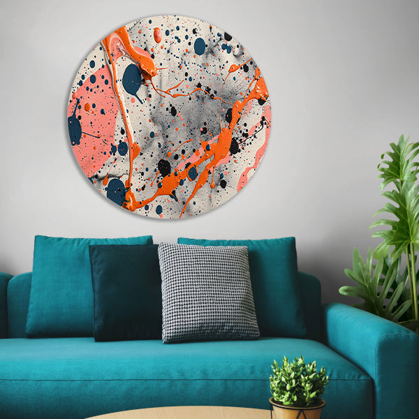 Abstract lijnencompositie in primaire kleuren forex muurcirkel