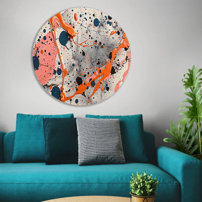 Abstract lijnencompositie in primaire kleuren forex muurcirkel