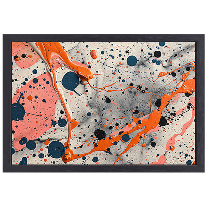 Abstract lijnencompositie in primaire kleuren canvas met baklijst