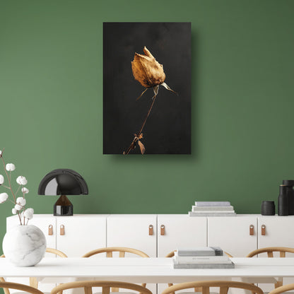 Verwelkte Roos in Monochrome Stilte canvas