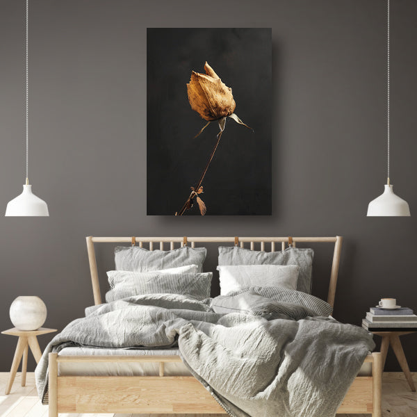 Verwelkte Roos in Monochrome Stilte canvas