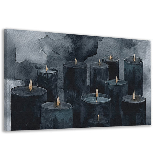 Sereen schilderij van kaarsen met vlammen canvas