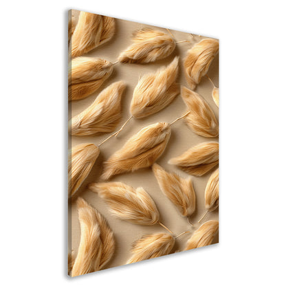 Abstracte Veren in Beige canvas
