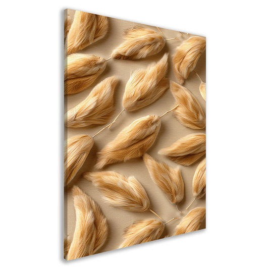 Abstracte Veren in Beige canvas