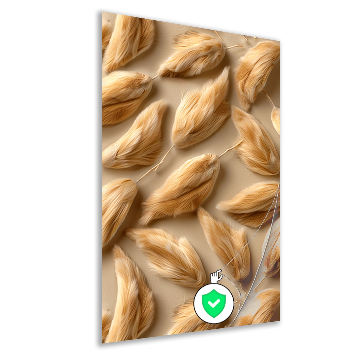 Abstracte Veren in Beige poster