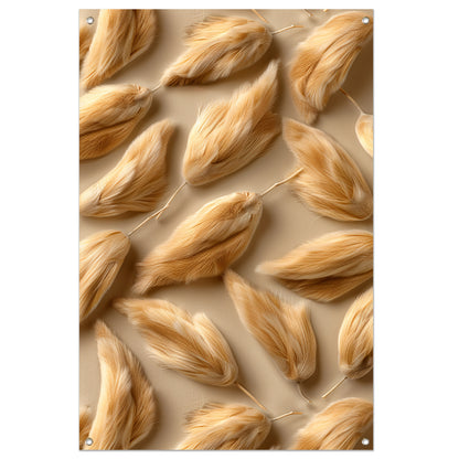 Abstracte Veren in Beige tuinposter