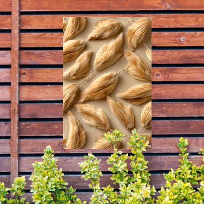 Abstracte Veren in Beige tuinposter